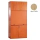Πολυκουζίνα mini kitchen 125cm με πατάρι & αριστερή γούρνα απόχρωση δρυς ρόζοι για ξενώνες, γραφεία & φοιτητικά studio