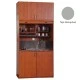 Πολυκουζίνα mini kitchen 125cm με πατάρι & αριστερή γούρνα απόχρωση γκρι για ξενώνες, γραφεία & φοιτητικά studio