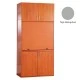 Πολυκουζίνα mini kitchen 125cm με πατάρι & αριστερή γούρνα απόχρωση γκρι για ξενώνες, γραφεία & φοιτητικά studio
