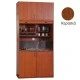 Πολυκουζίνα mini kitchen 125cm με πατάρι & αριστερή γούρνα απόχρωση κερασιάς για ξενώνες, γραφεία & φοιτητικά studio