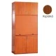 Πολυκουζίνα mini kitchen 125cm με πατάρι & αριστερή γούρνα απόχρωση κερασιάς για ξενώνες, γραφεία & φοιτητικά studio