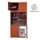Πολυκουζίνα mini kitchen 125cm με πατάρι & αριστερή γούρνα απόχρωση πεπαλαιωμένου για ξενώνες, γραφεία & studio Πολυκουζίνα mini kitchen 125cm με πατάρι & αριστερή γούρνα απόχρωση πεπαλαιωμένου για ξενώνες, γραφεία & studio