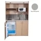 Πολυκουζίνα mini kitchen 140cm απόχρωση γκρι με δεξιά γούρνα για ξενώνες, γραφεία & φοιτητικά studio Πολυκουζίνα mini kitchen 140cm απόχρωση γκρι με δεξιά γούρνα για ξενώνες, γραφεία & φοιτητικά studio