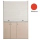 Πολυκουζίνα mini kitchen 140cm απόχρωση κόκκινη με δεξιά γούρνα για ξενώνες, γραφεία & φοιτητικά studio Πολυκουζίνα mini kitchen 140cm απόχρωση κόκκινη με δεξιά γούρνα για ξενώνες, γραφεία & φοιτητικά studio