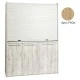 Πολυκουζίνα mini kitchen 160cm απόχρωση δρυς ρόζοι για ξενώνες, γραφεία & φοιτητικά studio