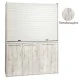 Πολυκουζίνα mini kitchen 160cm απόχρωση πεπαλαιωμένου για ξενώνες, γραφεία & φοιτητικά studio