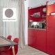 Πολυκουζίνα mini kitchen 190cm με μεγάλο ψυγείο & μικρό φουρνάκι απόχρωση πατητή τσιμεντοκονία για γραφεία