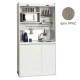 Πολυκουζίνα mini kitchen 105cm OFFICE απόχρωση δρυς μπεζ με ψυγείο χωρίς φούρνο για ξενώνες, γραφεία & φοιτητικά studio