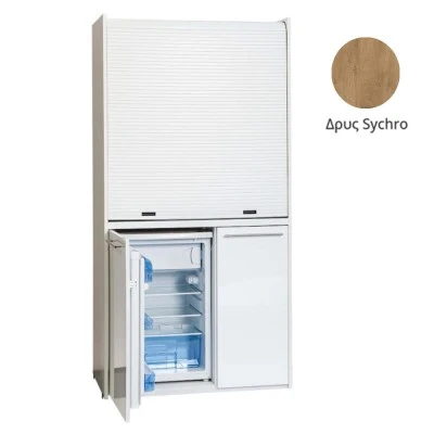 Πολυκουζίνα mini kitchen 105cm OFFICE απόχρωση δρυς sychro με ψυγείο χωρίς φούρνο για ξενώνες, γραφεία & φοιτητικά studio Πολυκουζίνα mini kitchen 105cm OFFICE απόχρωση δρυς sychro με ψυγείο χωρίς φούρνο για ξενώνες, γραφεία & φοιτητικά studio