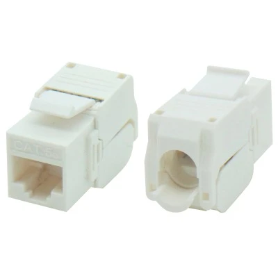 Keystone jack RJ45 UTP CAT 5e TOOLESS 180° λευκό με UL KJ5-11 SUT