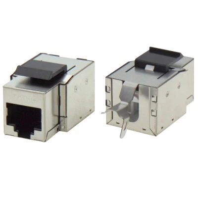 Keystone jack RJ45 STP θωρακισμένο CAT 5e TOOLESS 180° SILVER 7KJ2-CEFS SUT