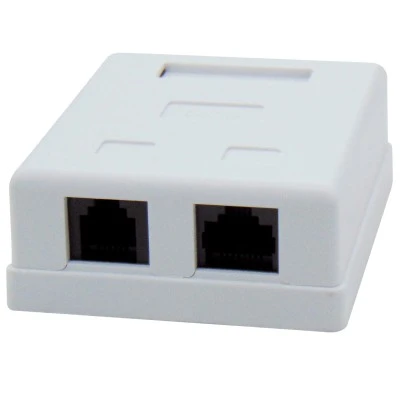 Πρίζα δικτύου διπλή επίτοιχη CAT5e & τηλεφωνικό COMBO N122-05 LANCOM λευκή