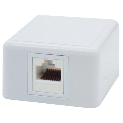 Πρίζα δικτύου επίτοιχη με 1 θύρα και keystone jack CAT 5e με UL SUT