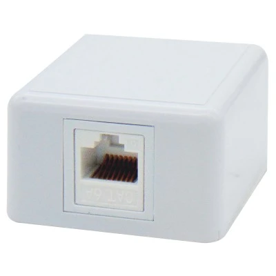 Πρίζα δικτύου επίτοιχη 1P με Keystone jack CAT 6A με UL SUT 45x55x25mm
