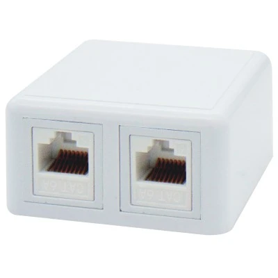 Πρίζα δικτύου επίτοιχη 2P με keystone jack CAT 6A και UL SUT Πρίζα δικτύου επίτοιχη 2P με keystone jack CAT 6A και UL SUT
