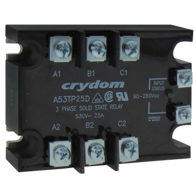 Ρελέ solid state panel 3Φ 25A 90-280VAC input A53TP25D CRYDOM