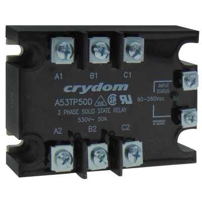 Ρελέ τριφασικό 3Φ SOLID state panel 50A 90-280VAC input A53TP50D CRYDOM