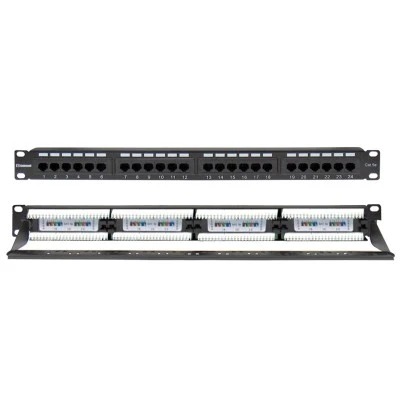 Patch panel CAT5e UTP 24 θυρών για rack 19" με χωρητικότητα 1U και οδηγό καλωδίων SAFEWELL Patch panel CAT5e UTP 24 θυρών για rack 19" με χωρητικότητα 1U και οδηγό καλωδίων SAFEWELL