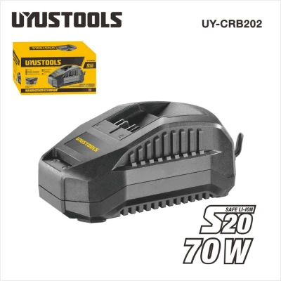 Φορτιστής μπαταρίας 20V UYUSTOOLS UY-CRB202 2,4A με βύσμα VDE και ισχύ 70W