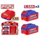Πακέτο 2 μπαταριών 20V 5.0Ah με ταχυφορτιστή EMTOP ELBCPK2513 για πλατφόρμα P20S