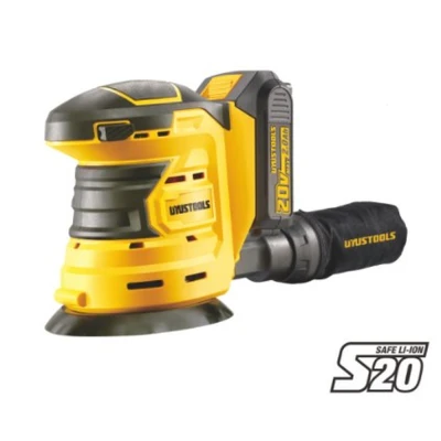 Παλμικό τριβείο μπαταρίας 20V 125mm UYUSTOOLS MK-ILJ202 με 1 μπαταρία 2Ah, φορτιστή και 3 γυαλόχαρτα