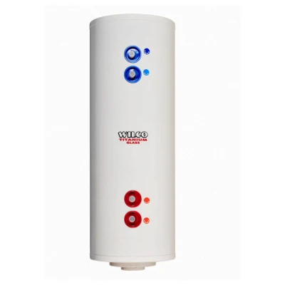 Στενός ηλεκτρικός θερμοσίφωνας WILCO Titanium Glass 80L 4000W με διάμετρο 36cm και μόνωση πολυουρεθάνης