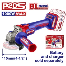 Γωνιακός τροχός μπαταρίας brushless 20V EMTOP ELAG27153E 115mm 1000W