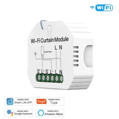 Smart μονάδα ελέγχου ρολλών κουρτινών Wi-Fi MS-108 συμβατή με Alexa & Google Home 52x47x18mm