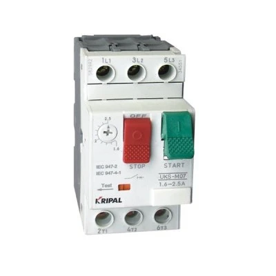 Θερμομαγνητικός διακόπτης KRIPAL UKS-MO5 ισχύς 0,22KW στα 415V 0,4A-0,63A τύπου LG 0,260Kg