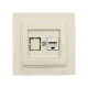 Πρίζα Data RJ45 CAT6 Mono Electric κρεμ σειρά Despina