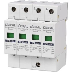 Αντικεραυνικό γραμμής 385/420V AC τύπου 1 (B) 35kA τριφασικό 3P+N 2,5kV για φωτοβολταϊκά συστήματα Αντικεραυνικό γραμμής 385/420V AC τύπου 1 (B) 35kA τριφασικό 3P+N 2,5kV για φωτοβολταϊκά συστήματα