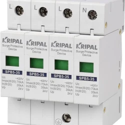 Αντικεραυνικό γραμμής 385/420V AC τύπου 1 (B) 35kA τριφασικό 3P+N 2,5kV για φωτοβολταϊκά συστήματα Αντικεραυνικό γραμμής 385/420V AC τύπου 1 (B) 35kA τριφασικό 3P+N 2,5kV για φωτοβολταϊκά συστήματα