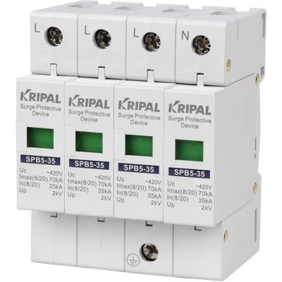 Αντικεραυνικό γραμμής 385/420V AC τύπου 1 (B) 35kA τριφασικό 3P+N 2,5kV για φωτοβολταϊκά συστήματα