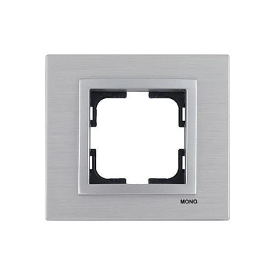 Πλαίσιο μονό ασημί style aluminium οριζόντιας και κάθετης τοποθέτησης