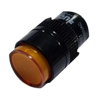 Μπουτόν πόρτας πίνακος Φ16 24VAC/DC LAS1Y-O με led κίτρινο Xindali