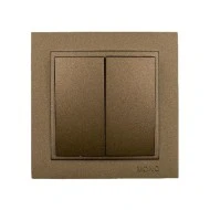 Διακόπτης κομμυτατέρ K/R Mono Electric καφέ σειρά Despina Metallic