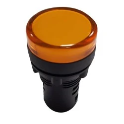 Ενδεικτική λυχνία με led πόρτας πίνακος 48V AC/DC Φ22mm κίτρινη IP65 τύπος AD22-22Y Xindali