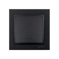 Διακόπτης αλέ-ρετούρ A/R φωτιζόμενος Mono Electric γραφίτης σειρά Despina Metallic