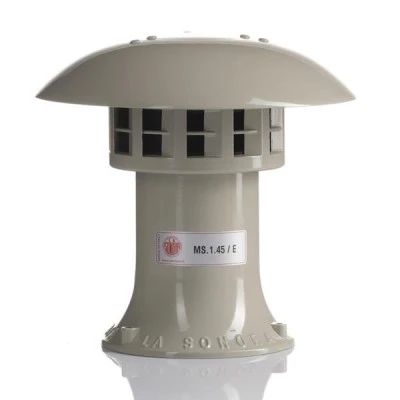 Σειρήνα με καπέλο από αλουμίνιο 230V AC/DC MS1.45/E 112Db στεγανή IP44 Σειρήνα με καπέλο από αλουμίνιο 230V AC/DC MS1.45/E 112Db στεγανή IP44
