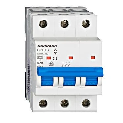 Αυτόματη ασφάλεια τριπολική SCHRACK AM617350 3x50A 6KA καμπύλη C