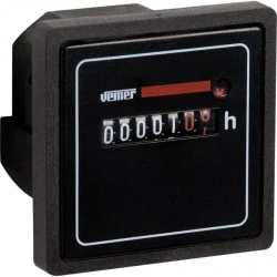 Ωρομετρητής πόρτας πίνακα VEMER HMS-230/60 230VAC/60HZ ανάλυση 1/100h 55x55mm