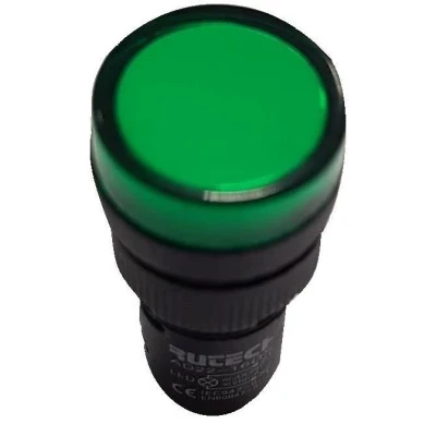 Ενδεικτική λυχνία led AD22-16DG πόρτας πίνακος 230V Φ16mm πράσινη Xindali Ενδεικτική λυχνία led AD22-16DG πόρτας πίνακος 230V Φ16mm πράσινη Xindali