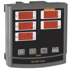 Ψηφιακό πολυόργανο KAEL M-03-96 πόρτας-πίνακος 96x96mm με 5 ενδείξεις VOLT-AMPER Hz