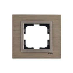 Πλαίσιο μονό μπρονζέ Mono Electric style aluminium οριζόντιας και κάθετης τοποθέτησης