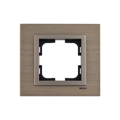Πλαίσιο μονό μπρονζέ Mono Electric style aluminium οριζόντιας και κάθετης τοποθέτησης