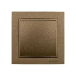 Διακόπτης αλέ-ρετούρ A/R Mono Electric σειρά Despina Metallic καφέ