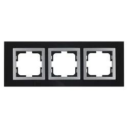 Πλαίσιο τριπλό μαύρο Mono Electric style glass οριζόντιας και κάθετης τοποθέτησης