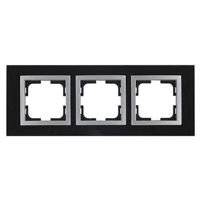 Πλαίσιο τριπλό μαύρο Mono Electric style glass οριζόντιας και κάθετης τοποθέτησης