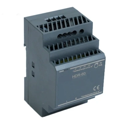 HDR-60-12 Τροφοδοτικό Ράγας DIN 230V AC/12V DC 5A για Αυτοματισμούς & Αισθητήρες