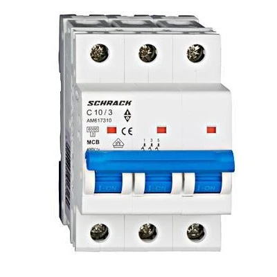 Αυτόματη ασφάλεια τριπολική SCHRACK AM617310 3x10A 6KA καμπύλη C